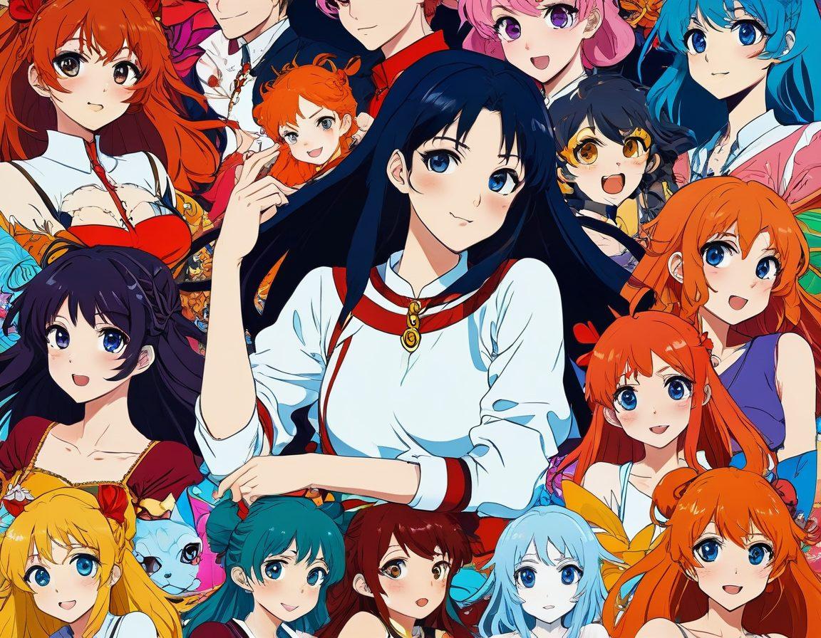 A vibrant and intricate collage showcasing various styles of adult animation and erotic entertainment, including subtle hints of hentai art, featuring characters in dynamic poses, playful expressions, and colorful backgrounds that evoke a sense of fantasy and adventure. The composition should blend both classic and modern elements of anime, with a focus on sensuality and creativity. Use bold colors and detailed line work to create an engaging and thought-provoking visual. digital art. vibrant colors. whimsical elements.